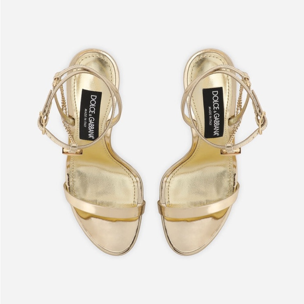 Dolce & Gabbana Metallic Gold Sandals